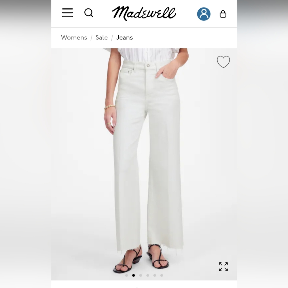 NWT Madewell Flare Wide Leg Crop Jeans Size 26 - Picture 2 of 13